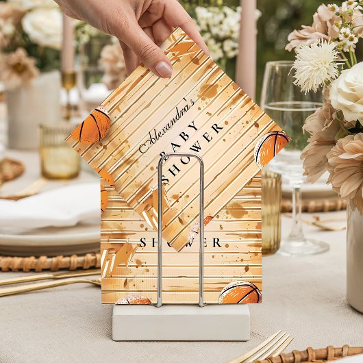 Retro Basketball Baby Shower スタンダードカクテルナプキン