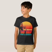 Retro Basketball Sunset  Tシャツ (正面フル)