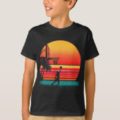 Retro Basketball Sunset  Tシャツ (正面)