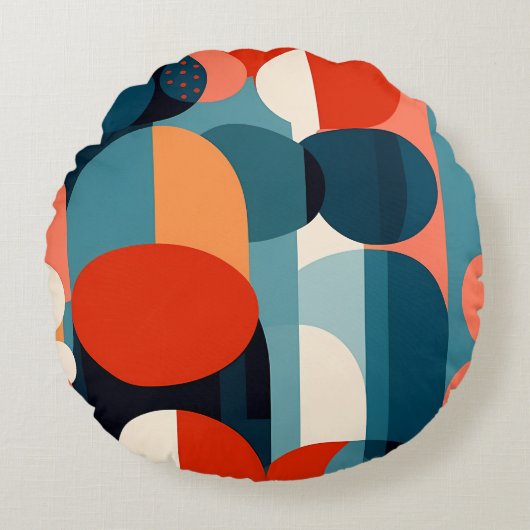 Retro Bauhaus Arch Pillow ラウンドクッション (正面)