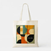 Retro Bauhaus Inspired Circle Aesthetics トートバッグ (裏面)
