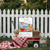 Retro BBQ Brews Fireworks Picnic 4th of July 250th 招待状