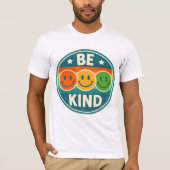 Retro Be Kind Smiley Face T-Shirt Tシャツ (正面)