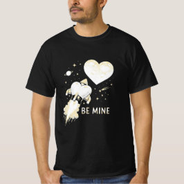 Retro Be Mine Space Rocket Valentine Art Tシャツ