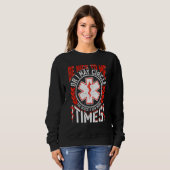 Retro Be Nice To Me  EMT AMR Emergency Paramedic スウェットシャツ (正面フル)