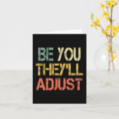 Retro Be You They'll Adjust Motivational Mental He カード (黄色い花)