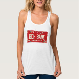 Retro Beach Babe 1969 | FL License Plate Graphic タンクトップ
