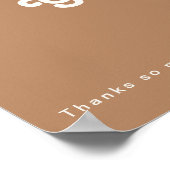 Retro Beach | Brown Cards and Gifts Sign ポスター (角)