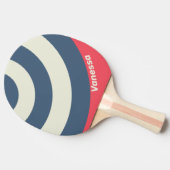 Retro Beach Club Circle Stripe with Name 卓球ラケット (横)