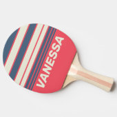 Retro Beach Club Horizon Striping with Name 卓球ラケット (横)