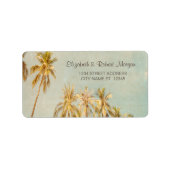 Retro Beach Palms ラベル (正面)