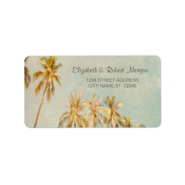 Retro Beach Palms ラベル