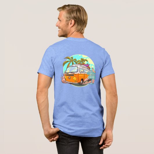 Retro Beach Van T-Shirt トライブレンドTシャツ (フル背面)