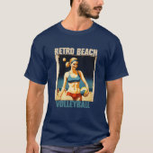 Retro Beach Volleyball Tシャツ (正面)