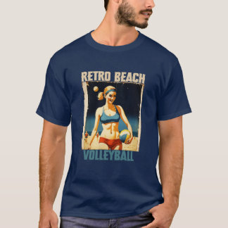 Retro Beach Volleyball Tシャツ
