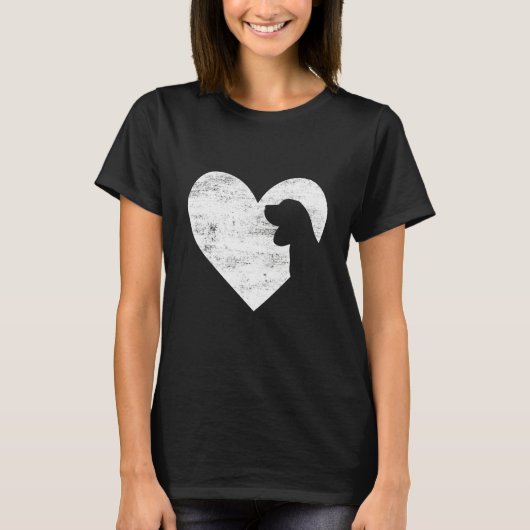Retro Beagle Dog Heart Valentine's Day Dog Lover Tシャツ (正面)