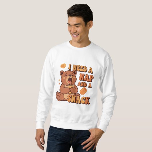 Retro Bear Needs Rest Men’s Sweatshirt スウェットシャツ (正面フル)