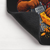 Retro Bear With Cheese Grater Hat and Sunglasses マウスパッド (コーナー)