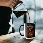 Retro Bear With Cheese Grater Hat and Sunglasses マグカップ