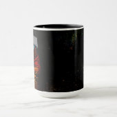 Retro Bear With Cheese Grater Hat and Sunglasses マグカップ (中央)