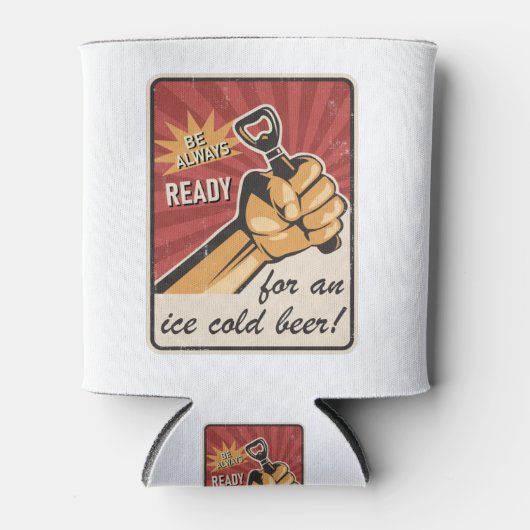 Retro Beer USSR УССР Soviet Propaganda Style 缶クーラー (正面)