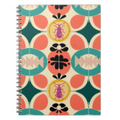 Retro Beetle Pattern | Notebook Journal ノートブック (正面)