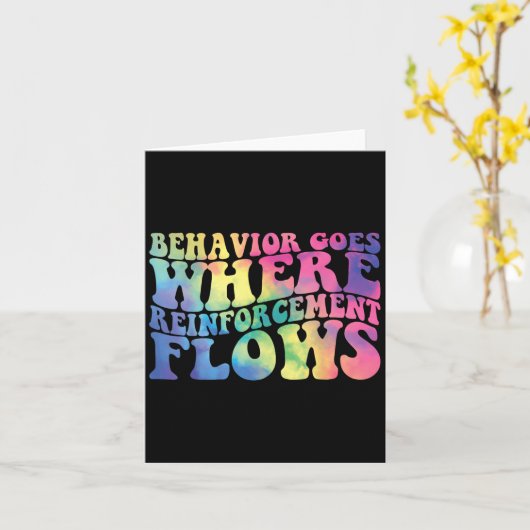 Retro Behavior Goes Where Reinforcement Flows Aba  カード (黄色い花)