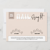 Retro Beige Acrylic Nails Sizing Kit Display Card (正面)