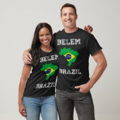 Retro Belem Brazil Distressed Brazil Flag Tシャツ (ユニセックス)
