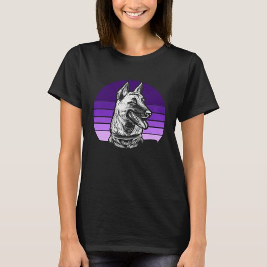 Retro Belgian Malinois 1 Tシャツ (正面)