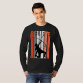 Retro Believe Archery Archer Bow Arrow Orange Whit Tシャツ (正面フル)