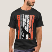 Retro Believe Archery Archer Bow Arrow Orange Whit Tシャツ (正面)
