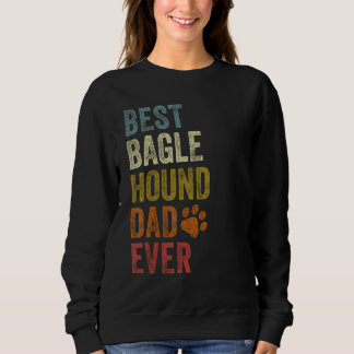 Retro Best Bagle Hound Dad Ever Dog Papa Father's  スウェットシャツ