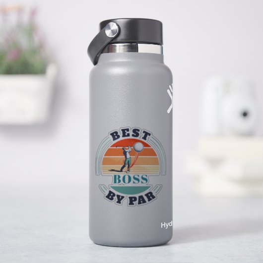 Retro Best Boss By Par Custom Coworker シール (HydroFlask)