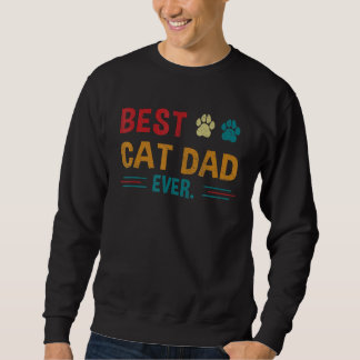 Retro Best Cat Dad Ever  Cat Vintage Cat Dad スウェットシャツ