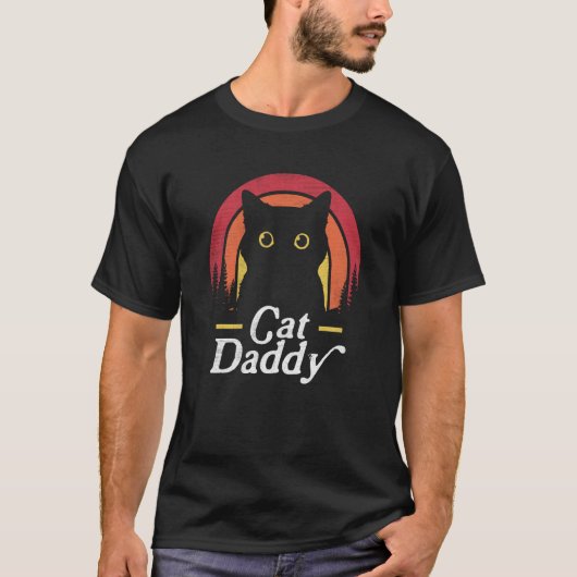 Retro Best Cat Dad Ever Father's Day 2023 Cat Dadd Tシャツ (正面)