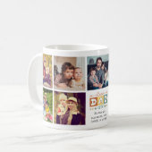 Retro Best Dad Ever Custom Photo Collage コーヒーマグカップ (正面左)