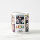 Retro Best Dad Ever Custom Photo Collage コーヒーマグカップ (中央)