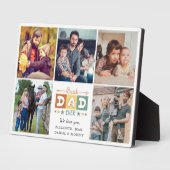 Retro Best Dad Ever Custom Photo Collage フォトプラーク (側面)