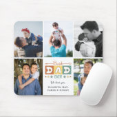 Retro Best Dad Ever Custom Photo Collage マウスパッド (マウス)