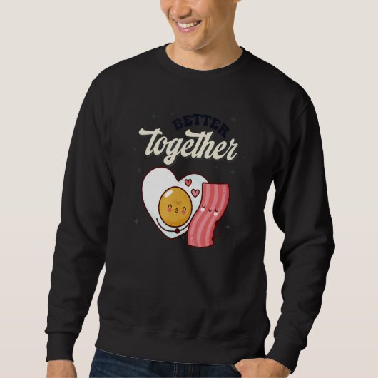 Retro Better Together Funny Valentines Day Couple  スウェットシャツ (正面)