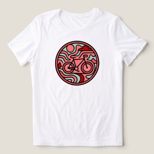 Retro Bicycle – Outdoor Adventure | WHITE ONLY トライブレンドTシャツ (デザイン正面)
