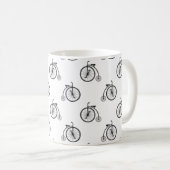 Retro Bicycle - Pattern コーヒーマグカップ (正面右)