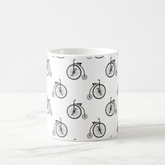 Retro Bicycle - Pattern コーヒーマグカップ (中央)