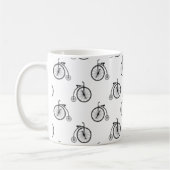 Retro Bicycle - Pattern コーヒーマグカップ (左)