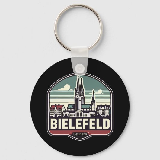 Retro Bielefeld Skyline キーホルダー (裏面)