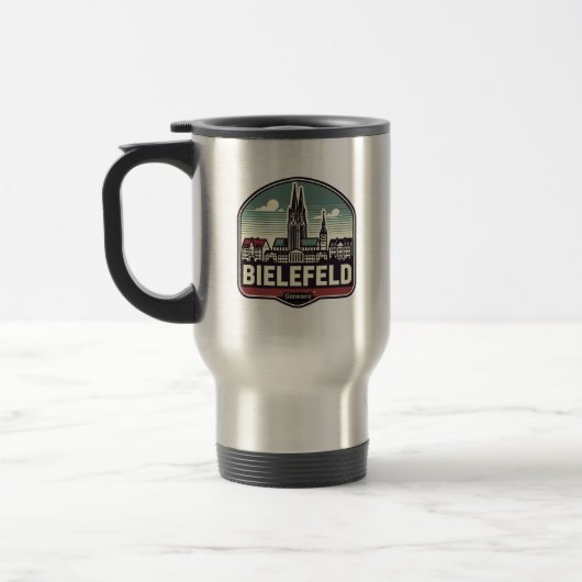 Retro Bielefeld Skyline  トラベルマグ (左)