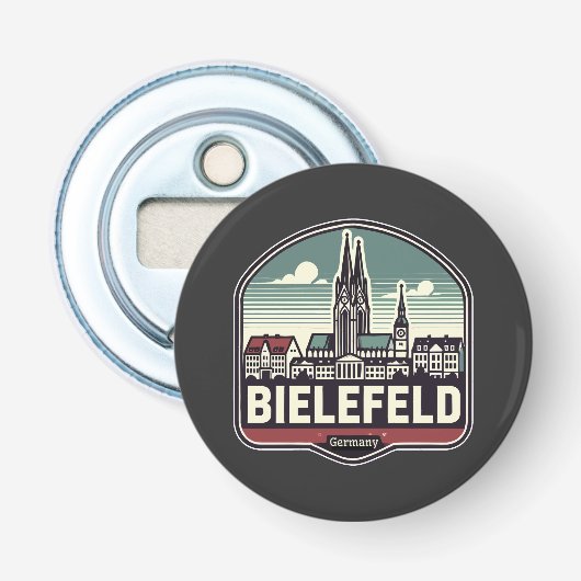Retro Bielefeld Skyline  栓抜き (正面)