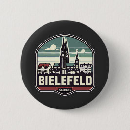 Retro Bielefeld Skyline  缶バッジ