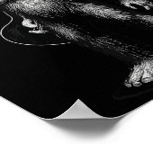 Retro Big Foot Rock Music Gifts Men Women Kid Funn ポスター (角)